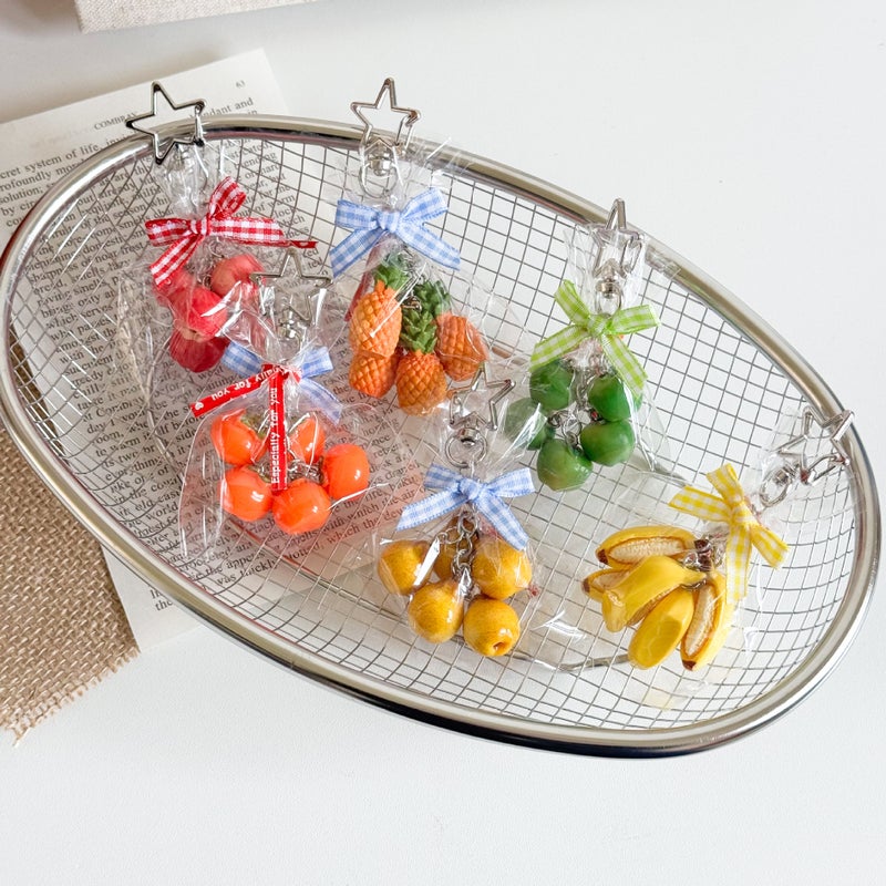 Simulation Fruit Keychain, Cute Mini Fruit Key Ring - Image 1