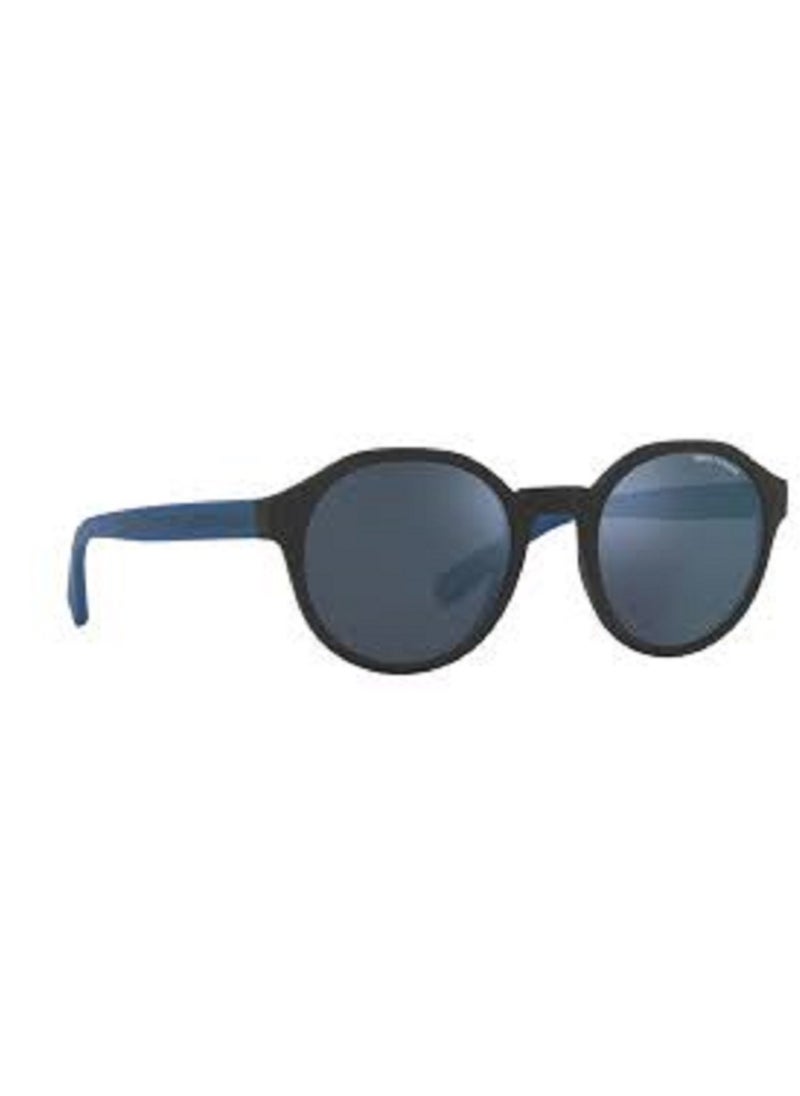 Armani Exchange - ARMANI EXCHANGE SUNGLASS AX4114S 833555 SIZE 51 MATTE BLACK FRAME WITH BLUE MIRROR LENS UNISEX - Image 1