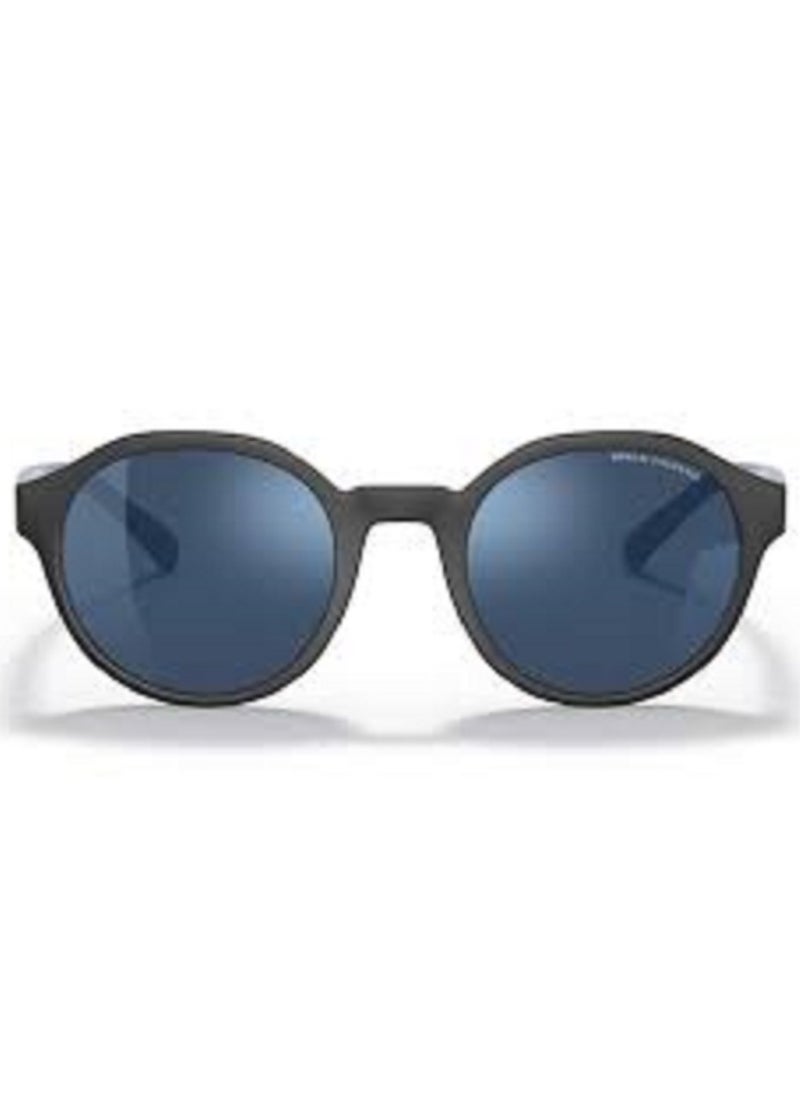 Armani Exchange - ARMANI EXCHANGE SUNGLASS AX4114S 833555 SIZE 51 MATTE BLACK FRAME WITH BLUE MIRROR LENS UNISEX - Image 1