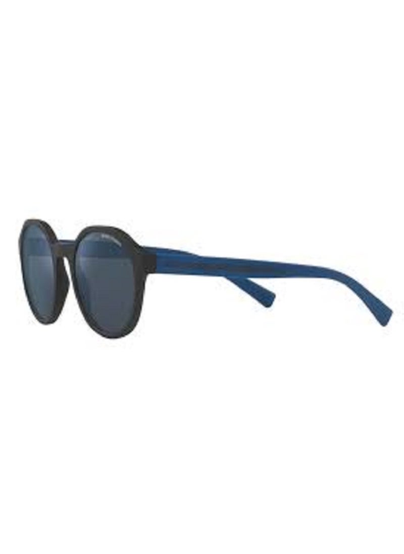 Armani Exchange - ARMANI EXCHANGE SUNGLASS AX4114S 833555 SIZE 51 MATTE BLACK FRAME WITH BLUE MIRROR LENS UNISEX - Image 1