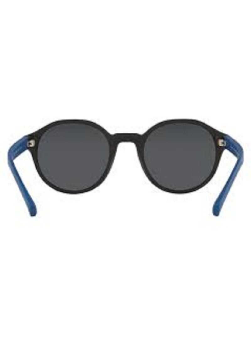 Armani Exchange - ARMANI EXCHANGE SUNGLASS AX4114S 833555 SIZE 51 MATTE BLACK FRAME WITH BLUE MIRROR LENS UNISEX - Image 1