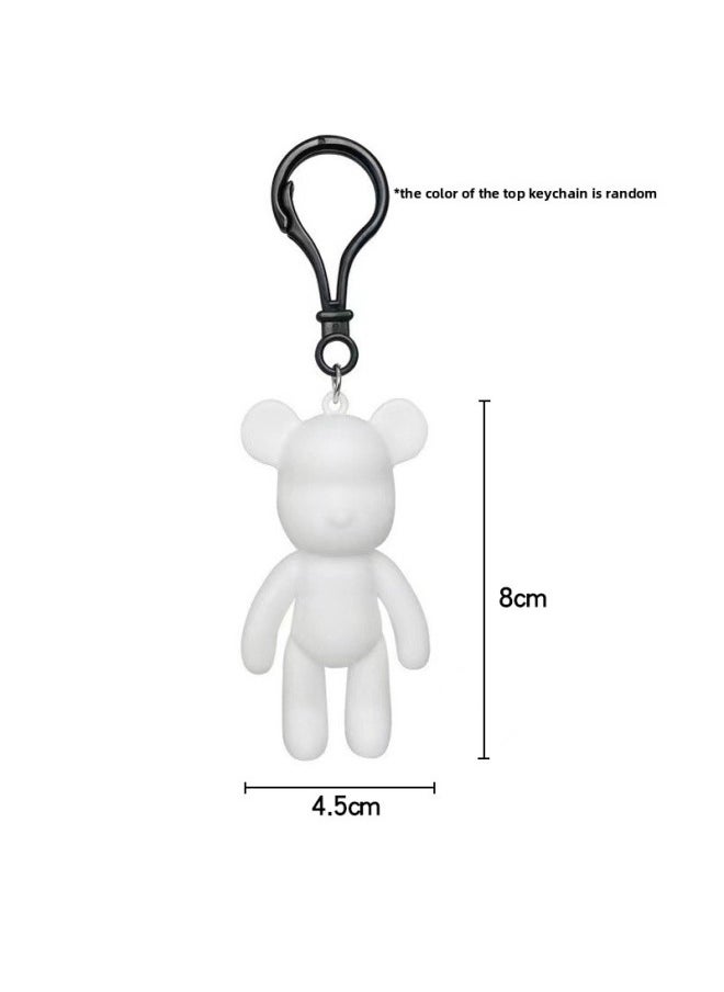 Fluid Bear Handmade Diy Key Chain Fluid Rabbit Dragon Violent Bear Key Chain Small Pendant Activity Gift-Color:1 8cm Keychain Bear  - Image 1