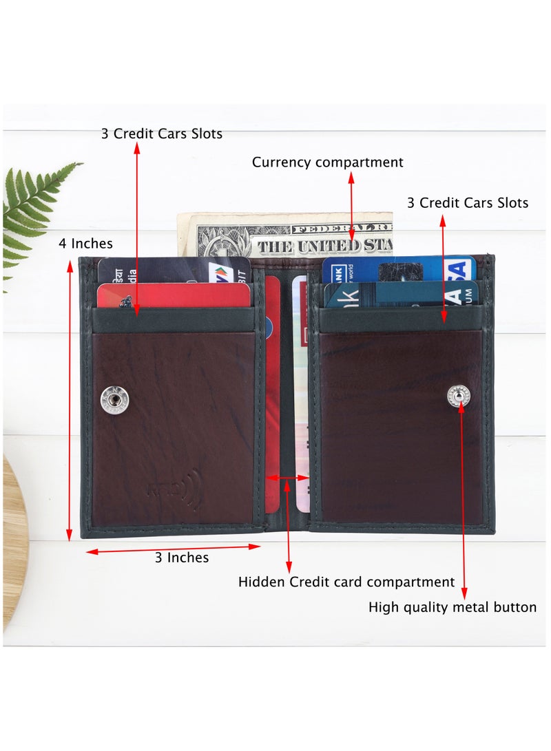 LAVERI LEATHER Laveri Genuine Leather Designer Card Holder Wallet With RFID Protection 1977L  - Image 2