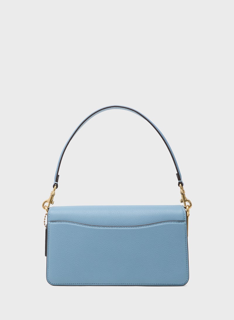 حقيبة كتف تابى  بجلد الحصى المصقول