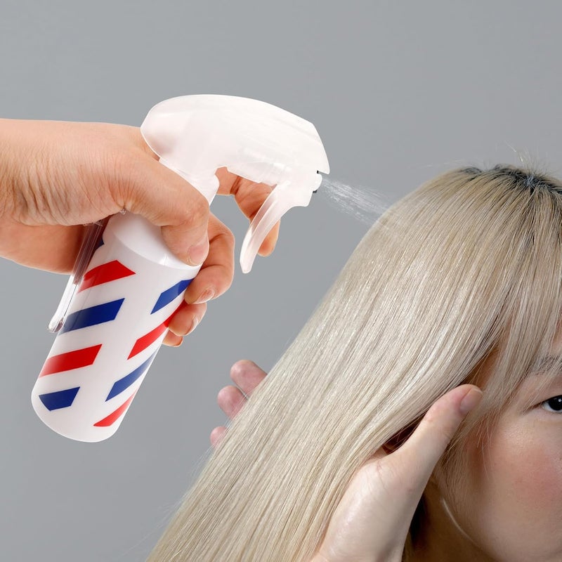 Hair Spray Bottle 120ml Refillable Water Mister for Hairdressing Barber Salon Use with Red Blue Striped Aluminum Sprayer Hairdresser Tool - Image 4