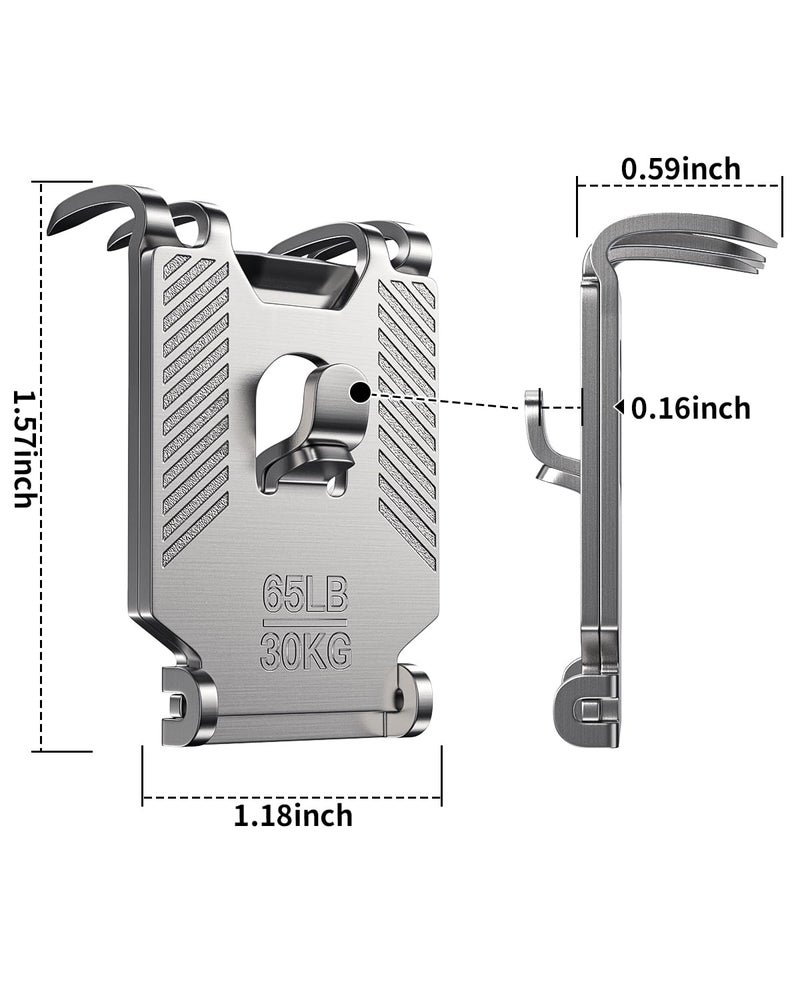 LZC 65 lb Drywall Picture Hangers Claw: 8 Pack Heavy Duty Damage Free Wall Picture Hanging Hooks - Art Mirror Photo Painting Frame Sawtooth Wire D Ring Hanger Kit for Room Office Decor - Image 2
