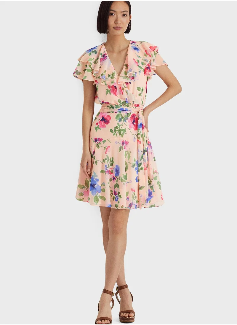 Lauren Ralph Lauren Ruffle Tie Detail Dress