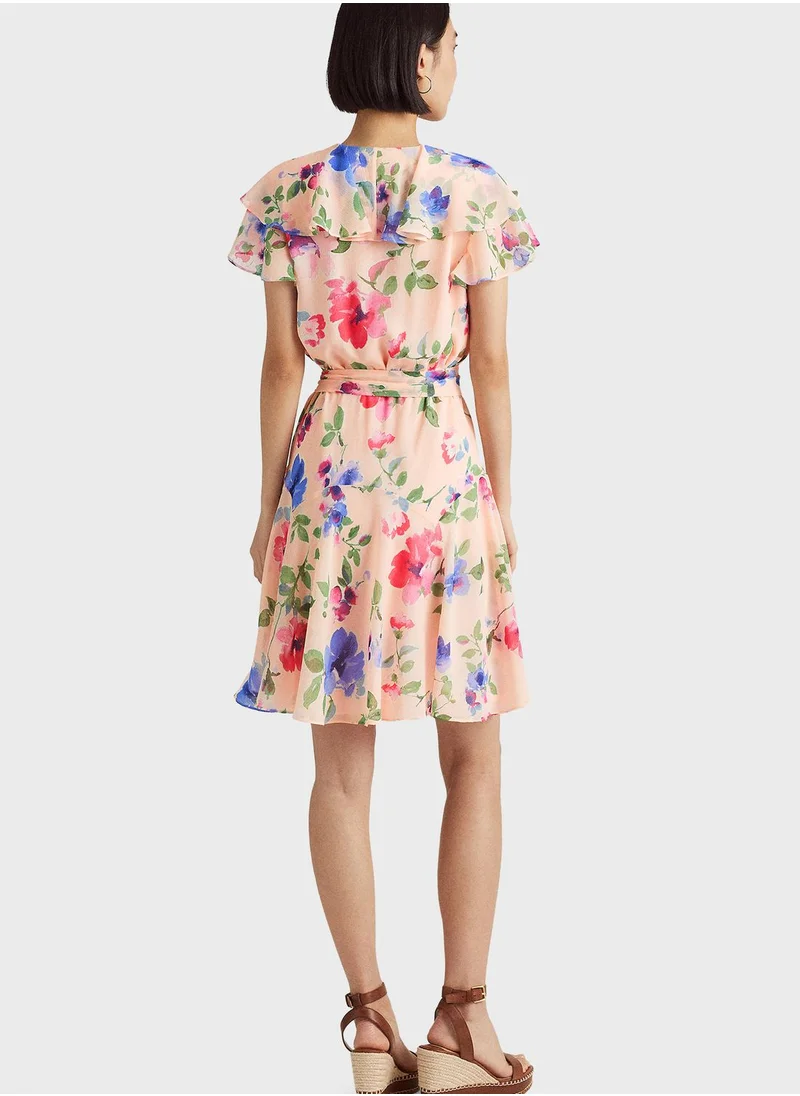 Lauren Ralph Lauren Ruffle Tie Detail Dress