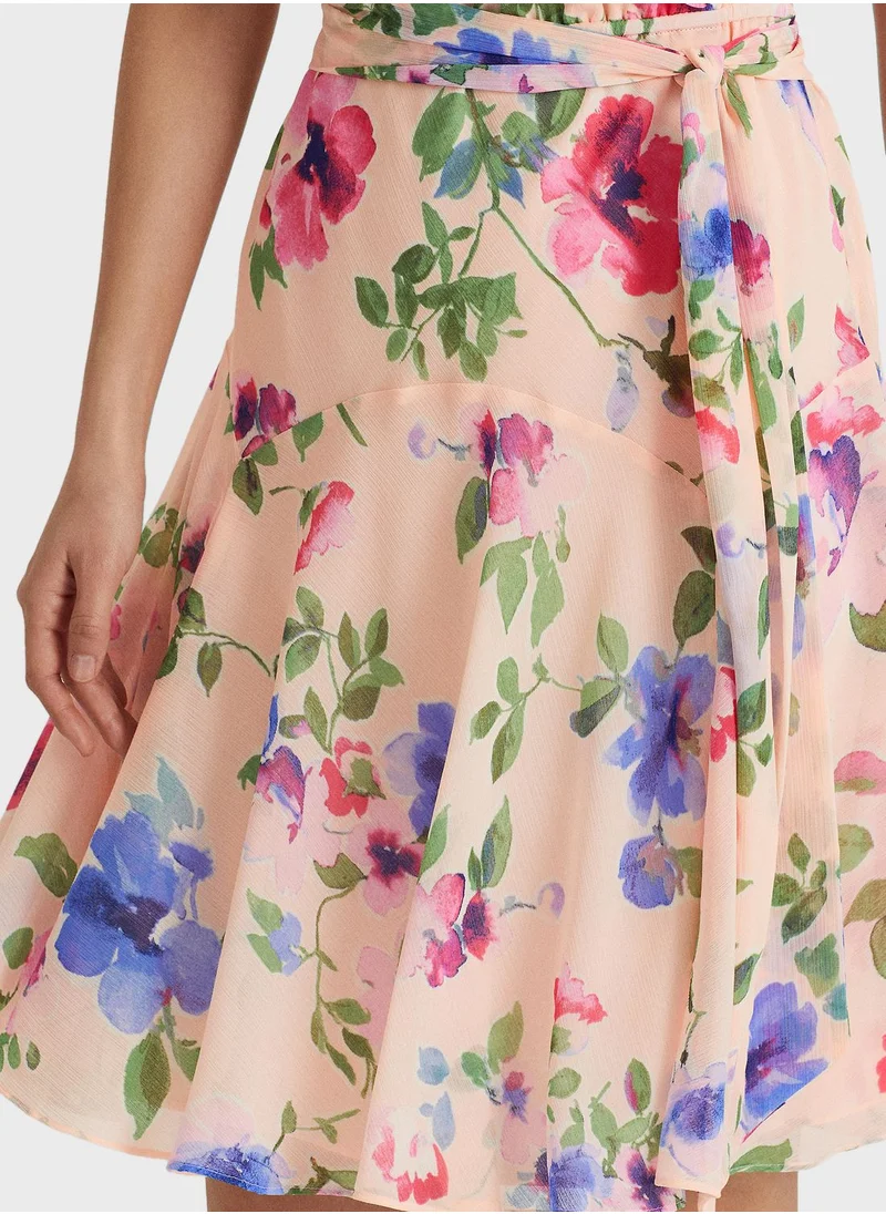 Lauren Ralph Lauren Ruffle Tie Detail Dress
