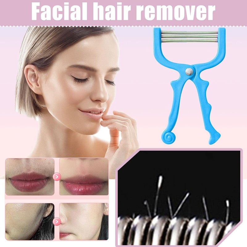 كلاراكو مجموعة أدوات إزالة شعر اليدين والوجه، أداة تجميل لإزالة شعر الوجه، أداة إزالة شعر الشفاه، أداة عصر زنبركية، كريستال كوارتز وردي (B, B) - Image 5