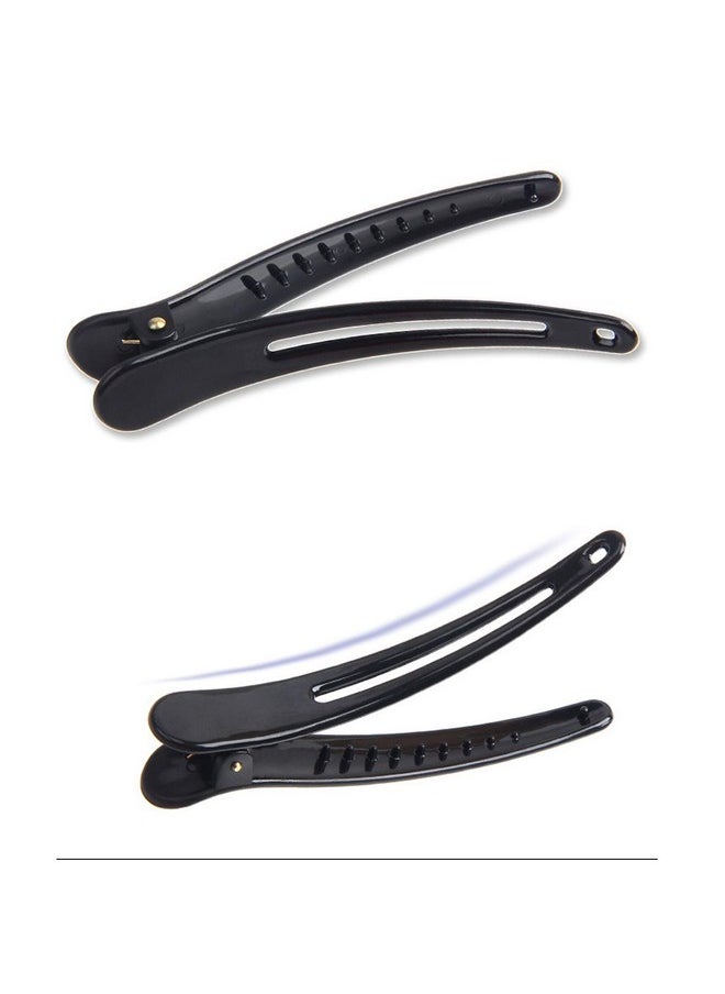 Teensery 12 Pcs Matt Black Styling Hair Clips Plastic Duckbill Clips Professional Hair Clamp For Salon Hair Styling Sectioning (Medium)  - Image 5