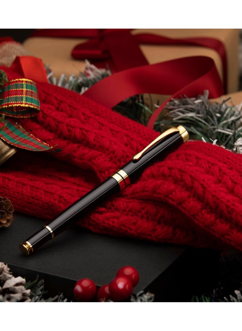 Luxury Black Ballpoint Pen – 0.5mm Smooth Writing Metal Pen with Gold Trim for Office, Business, and Daily Use - Image 5