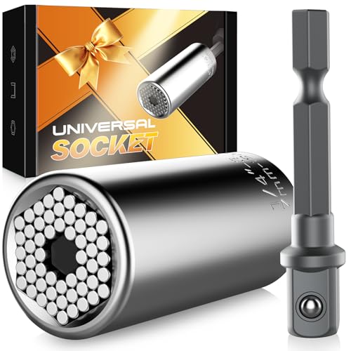 KUSONKEY Christmas Gifts Stocking Stuffers for Men, Kusonkey Super Universal Socket Tools Gifts for Him, Professional 7mm-19mm Tool Sets with Power Drill Adapter, Cool Gadgets for Him,Dad,Grandpa,Boyfriend - Image 1