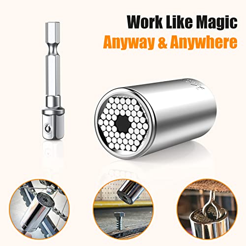 KUSONKEY Christmas Gifts Stocking Stuffers for Men, Kusonkey Super Universal Socket Tools Gifts for Him, Professional 7mm-19mm Tool Sets with Power Drill Adapter, Cool Gadgets for Him,Dad,Grandpa,Boyfriend - Image 5