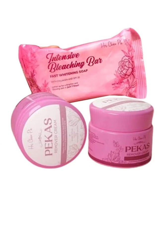 Her Choice Ph Intensive Whitening Soap 120 grams & Cream To Reduce Melasma Freckles and Dark Spots 50 grams 