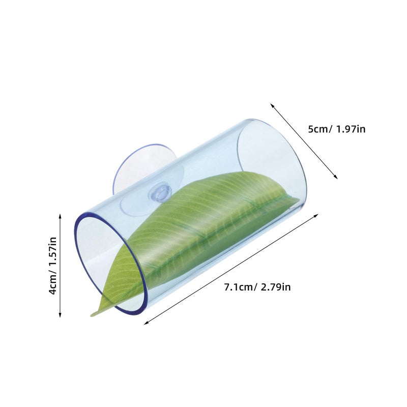 5Pcs Acrylic Betta Fish Tube Tunnel Hideout Leaf Pad Hammock Aquarium Decor - Image 3