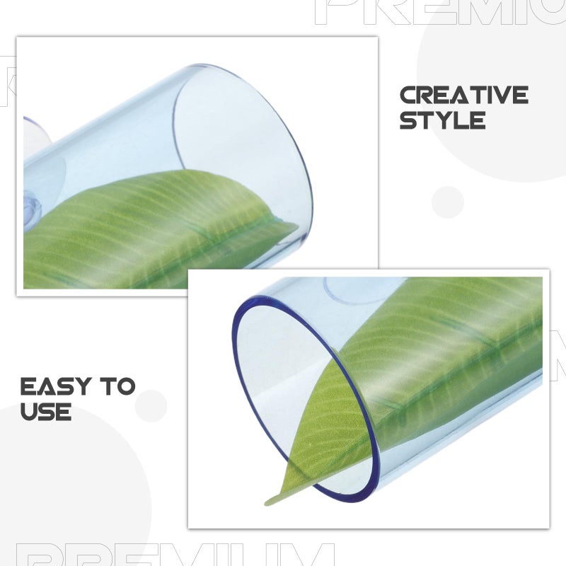 5Pcs Acrylic Betta Fish Tube Tunnel Hideout Leaf Pad Hammock Aquarium Decor - Image 4