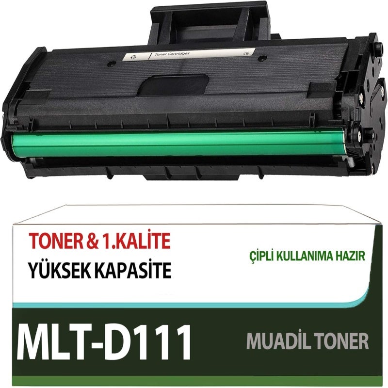 Black Toner Cartridge: High Quality Pre-Chipped Full Capacity - Refillable Toner Cartridge for Samsung Xpress M2020 M2020W M2022 M2070 M2070FW M2071W M2071FH MLT-D111 D111S D111L Printers - Image 1