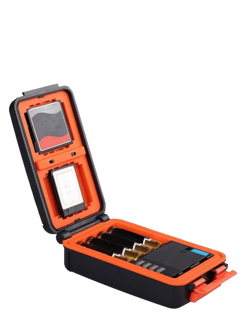LENSGO LENSGO Camera Battery Memory Card Case D910, Memory Card Hard Protector Case Professional Water-Resistant Anti-Shock Camera Battery Storage Box for 2 Camera Batteries 4 SD Cards 2 XQD Cards or 2 CF Cards O  - Image 1