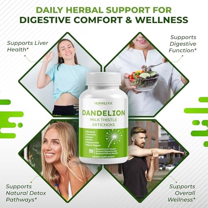 NURAFUSE Dandelion Milk Thistle Artichoke Burdock Turmeric - Support Liver Health, Support Digestive Aid - Image 4