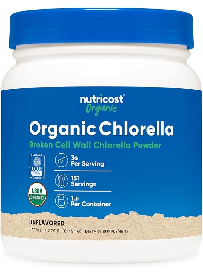 نوتريكوست، مسحوق كلوريلا عضوي، بدون نكهة، 16.2 أونصة (454 غرام) - Image 1