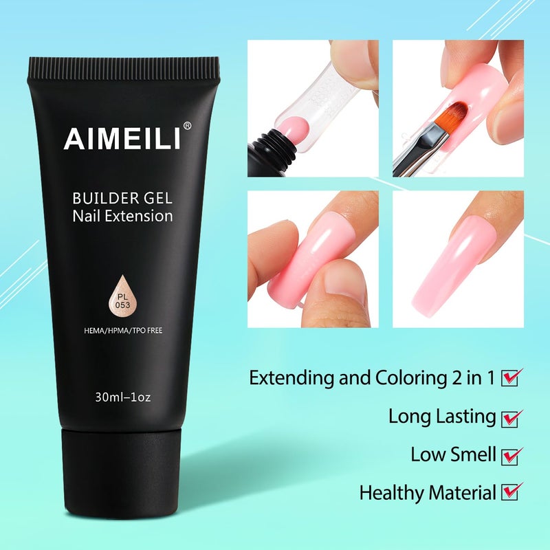 AIMEILI Poly Nail Extension Gel Builder Nail Gel Hema Free Nail Enhancement Nail Art Design DIY Salon Gift for Women - 054 - Image 3