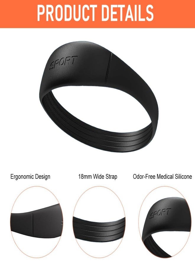 HANNEA® 2 PCS Knee Support for Men Gym Silicone Stretchy Knee Band for Pain Relief 26mm Wider Patellar Support Adjustable Patella Strap Soft Design for Running, Tennis, Football Training - Image 3