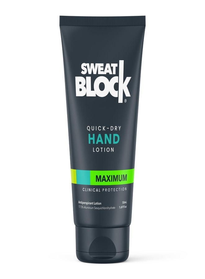 SweatBlock Antiperspirant Hand Lotion for Men & Women | Quick-Dry Hyperhidrosis Aid to Stop Excessively Sweaty Palms | Non Irritating | Dermatologist Tested Formula | Travel Size 1.69 fl oz - Image 1