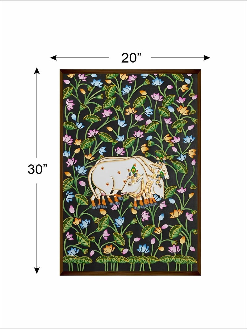 Artsense لوحة قماشية ملونة متعددة الألوان من آرتسينس بإطار فاخر حب البقر فن جدار جميل لغرفة المعيشة وغرفة النوم والمكتب كبيرة 20x30 بوصة 508x762 سم - Image 2