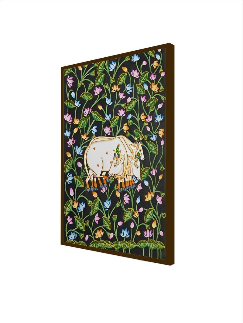 Artsense لوحة قماشية ملونة متعددة الألوان من آرتسينس بإطار فاخر حب البقر فن جدار جميل لغرفة المعيشة وغرفة النوم والمكتب كبيرة 20x30 بوصة 508x762 سم - Image 3