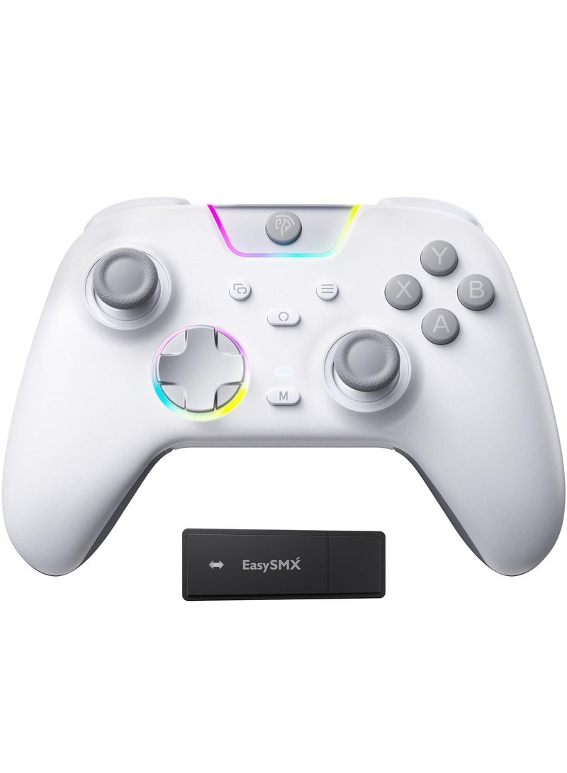 general Professional Gamepad EasySMX X05Pro Wireless Game Controller for PC/Switch/Steam/iOS/Android/Android TV BOX with Dual-Mode Impulse Triggers, Hall Joysticks, Ergonomic Skin-Like Grip, Quiet-Touch Low-Noise Buttons, 1000Hz Polling, 2 Programmable Buttons, RGB, 1000mAh Battery - Image 1