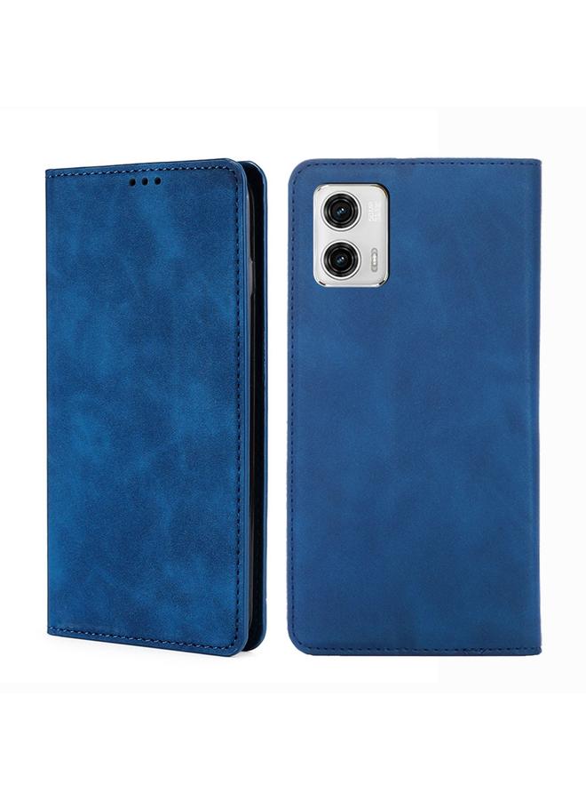 S-TOP Case For Motorola Moto G73 5G Skin Feel Magnetic Horizontal Flip Leather Phone Case - Image 1