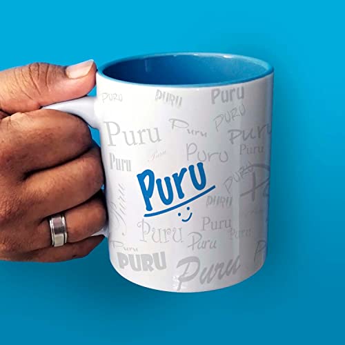 Hot Muggs Me Graffiti Mug - Puru Personalised Name Ceramic, 315ml, 1 Unit - Image 3