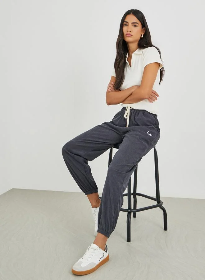 ستايلي Styli Relaxed Fit Joggers with Drawstring