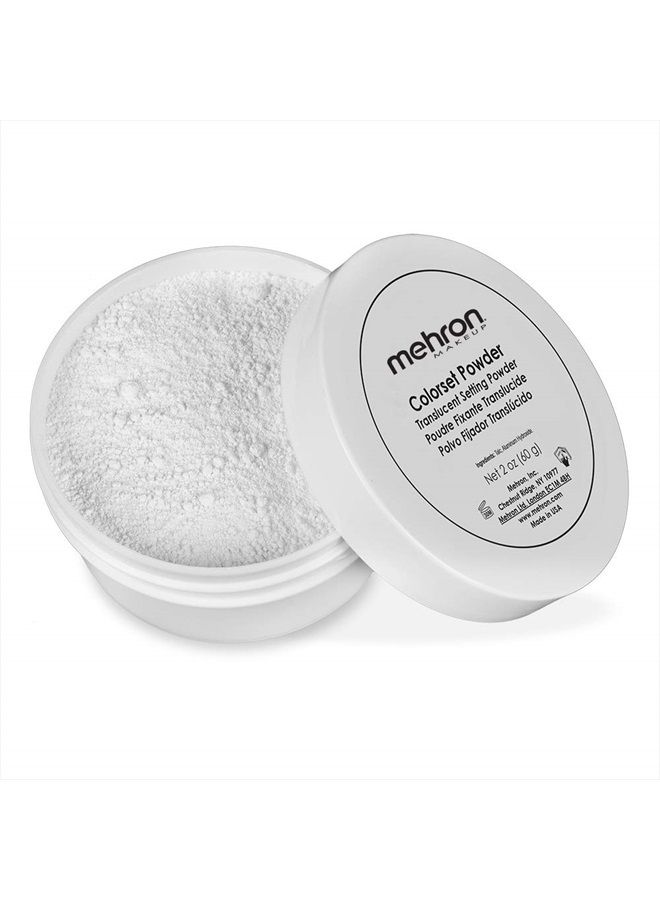 mehron Makeup Colorset Powder | Translucent Powder Setting Powder | Face Powder For Special Effects, Halloween, & Film 2 oz (56 g) - Image 1