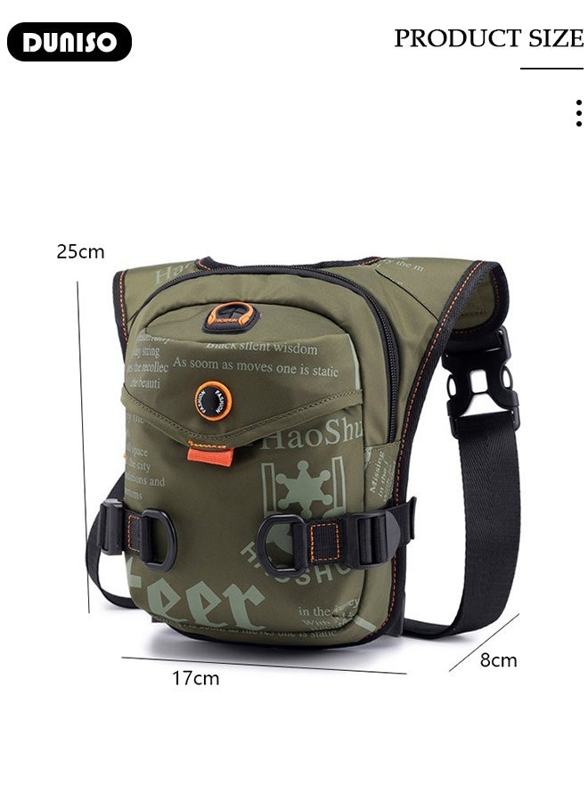 DUNISO Multifunction Motorcycle Drop Leg Bag For Men and Women Panel Utility Waist Bag  Leather Waist PackFor Cycling Hiking Travelling Pouch Pack Waistpack For Outdoor Sports  - Image 2