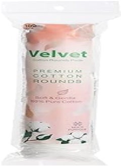 VELVET Velvet multipurpose rounded cotton pads pack of 100 pcs 