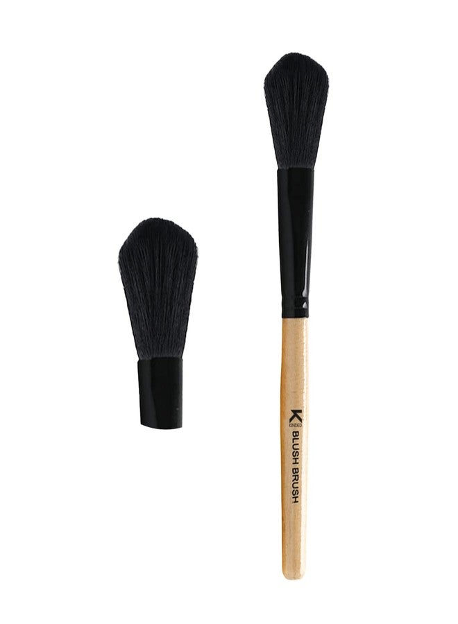KINDED Blush Face Makeup Brush Professional Series for Makeup Beauty with Smooth Soft Synthetic Hair Bristles Anti Rust Aluminium Ferrule Natural Wooden Handle Grip - Image 1