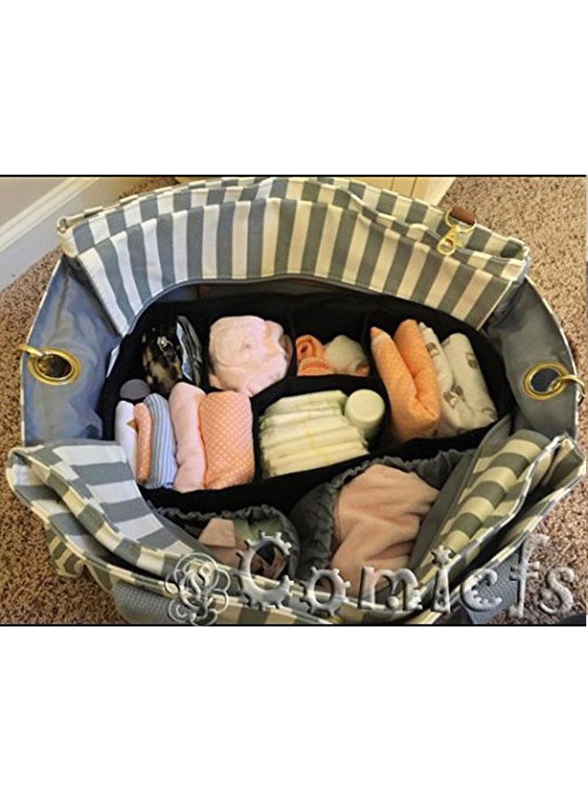 Comicfs Baby Diaper Bag Insert Organizer with Comicfs cleaning cloth (Dimensions: 12 X 6.4 X 8 Inch, Black) - Image 3
