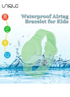 Unique Kids Waterproof Airtag Bracelet Compatible with Apple AirTag, Hidden Silicon Protective Case for Air Tag Holder, Adjustable Anti-Lost Watch Band for Toddler Child (Green)  - Image 5