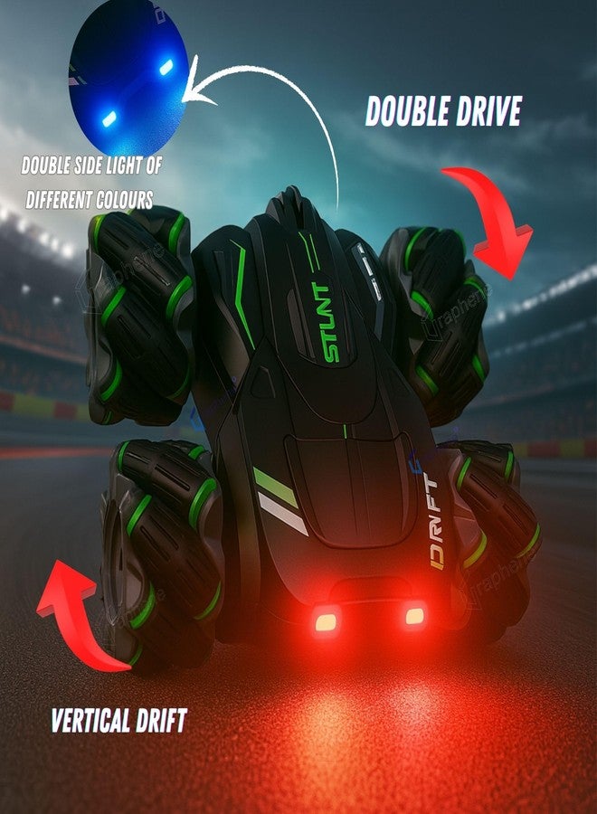 GRAPHENE 4X4 Remote Control Drift Stunt Car 4WD Racing Fall Resistant RC Car 360° Rotating Dual Sided Climbing High-Speed Tumbling Cross-Country Battle Off Road Rechargeable Adults Boy Girl - Image 4