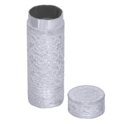 Badhai Box Silver Plated Mint Box, Supari dani for pocket, Multipurpose chandi ki dabbi, Saunf container, Mukhwas dibbi for travelling, mouth freshener box, Return gift and wedding favour - Image 3