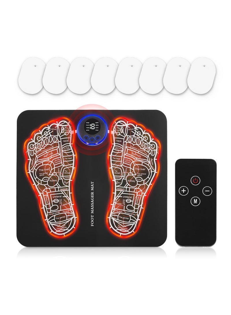 SYOSI EMS Foot Massager, Foldable Feet & Calves Massage Mat for Muscles Relaxation, For Pain Plantar Relief, Muscle Relaxation, Foot Massagers for Pain and Circulation, Remote Control  - Image 1