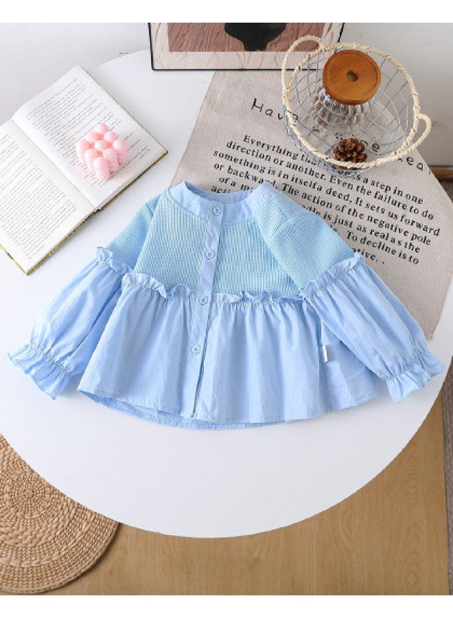 Girls' Baby Autumn Casual Doll Top Toddler Comfortable Shirt - Image 1
