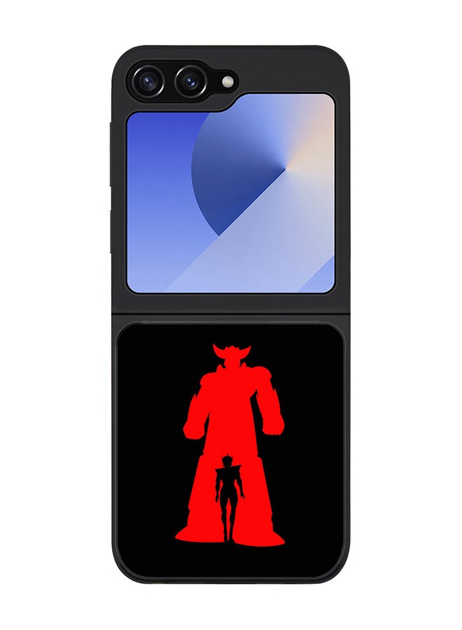 Stylizedd Rugged Black edge case for Samsung Galaxy Z Flip6, Slim fit Soft Case Flexible Anti Drop TPU Gel Thin Cover -  Grendizer (Black) - Image 1