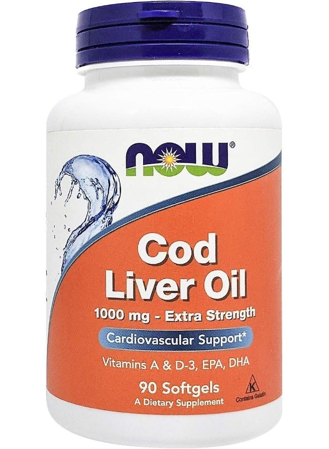 Now Foods, Cod Liver Oil, 1,000 Mg, 90 Softgels - Image 4