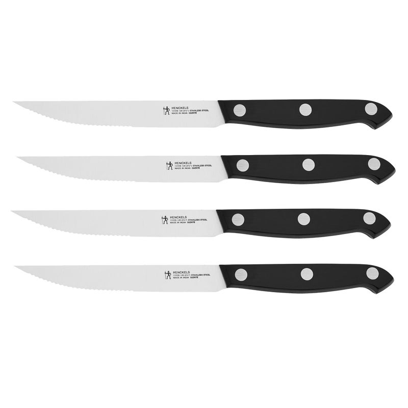 HENCKELS Prime Razor-Sharp Steak Knife Set of 4, German Engineered Informed by 100+ Years of Mastery,Black - Image 3