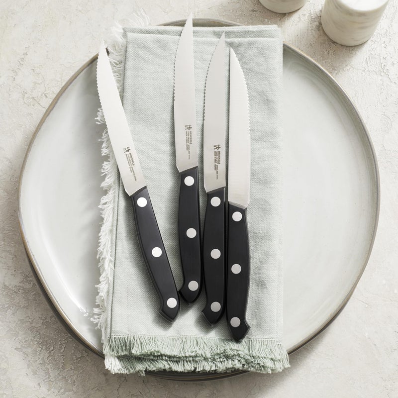 HENCKELS Prime Razor-Sharp Steak Knife Set of 4, German Engineered Informed by 100+ Years of Mastery,Black - Image 2