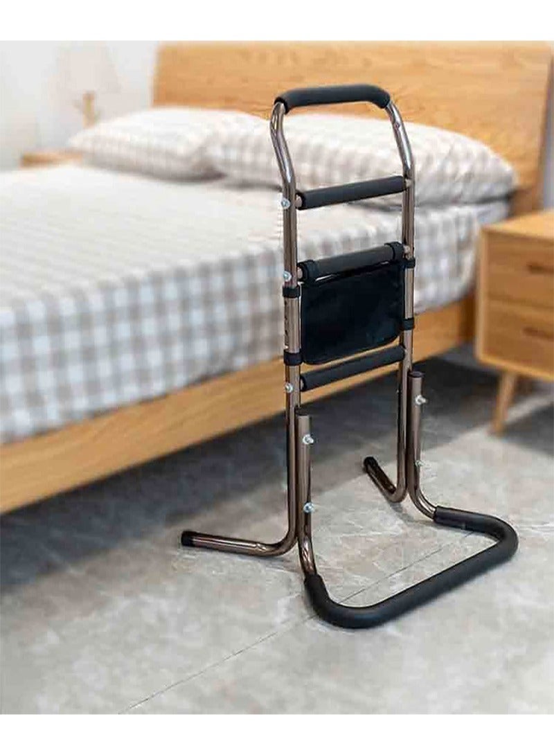 Aikanbo Stand Assist for Seniors with Storage Pocket, Adjustable Height Bed Rails for Seniors Sit to Stand, Portable Mobility & Daily Living Aids with Storage Pocket, Supports Up to 300LBS - Image 1