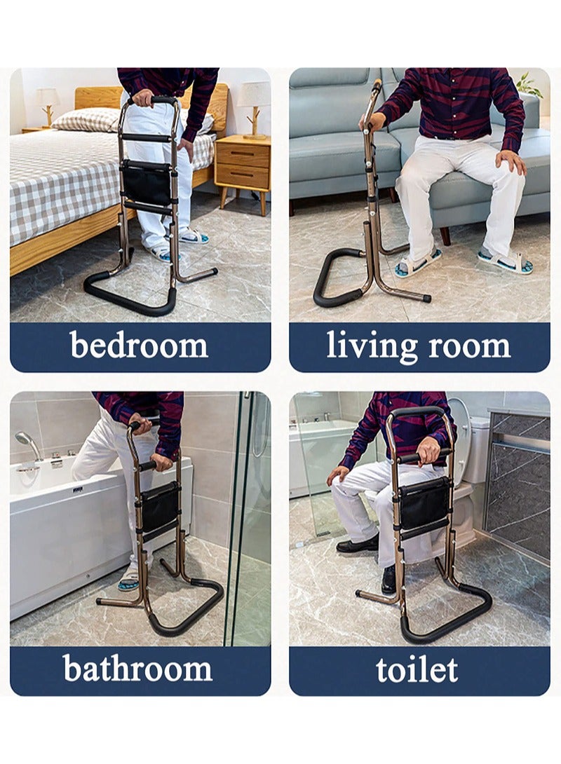 Aikanbo Stand Assist for Seniors with Storage Pocket, Adjustable Height Bed Rails for Seniors Sit to Stand, Portable Mobility & Daily Living Aids with Storage Pocket, Supports Up to 300LBS - Image 5